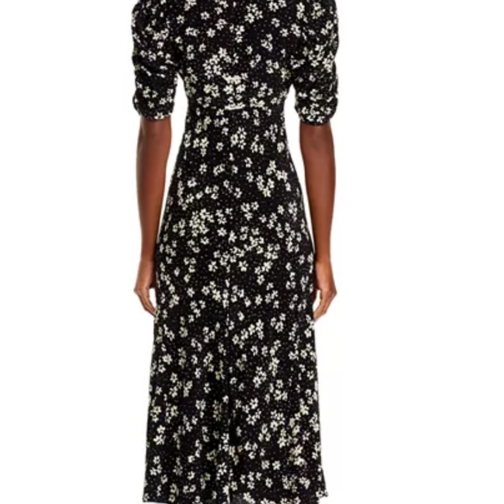 Nobody’s Child Midi Sundress with Puff Sleeves and V-Neck - Picture 3 of 15